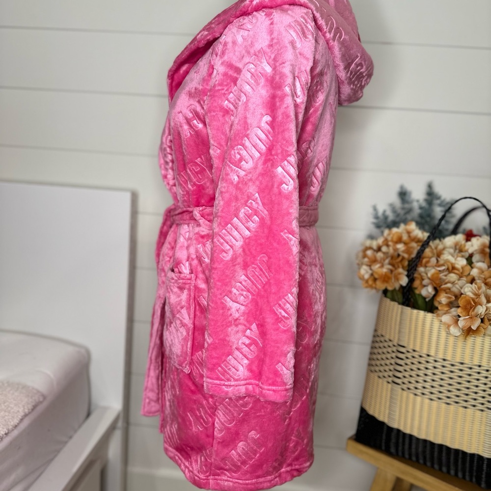 Juicy couture Pink lush luxe robe gift Christmas Valentines velour - Picture 2 of 11